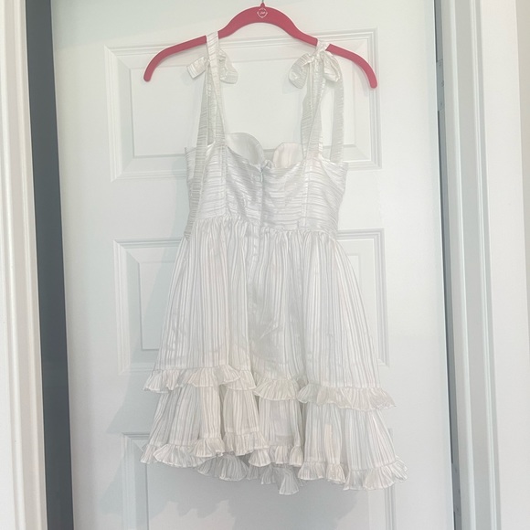 Aderlina plisse white dress - Picture 2 of 3